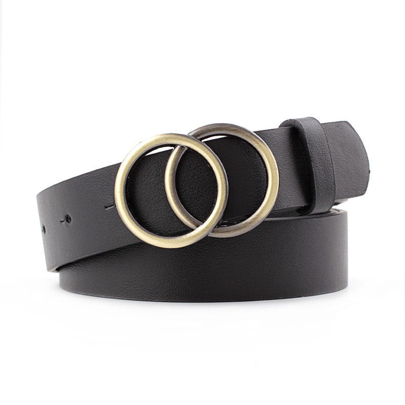 Fashion Round Button Animal Skin Belt - Leopard Zebra Snake Belt