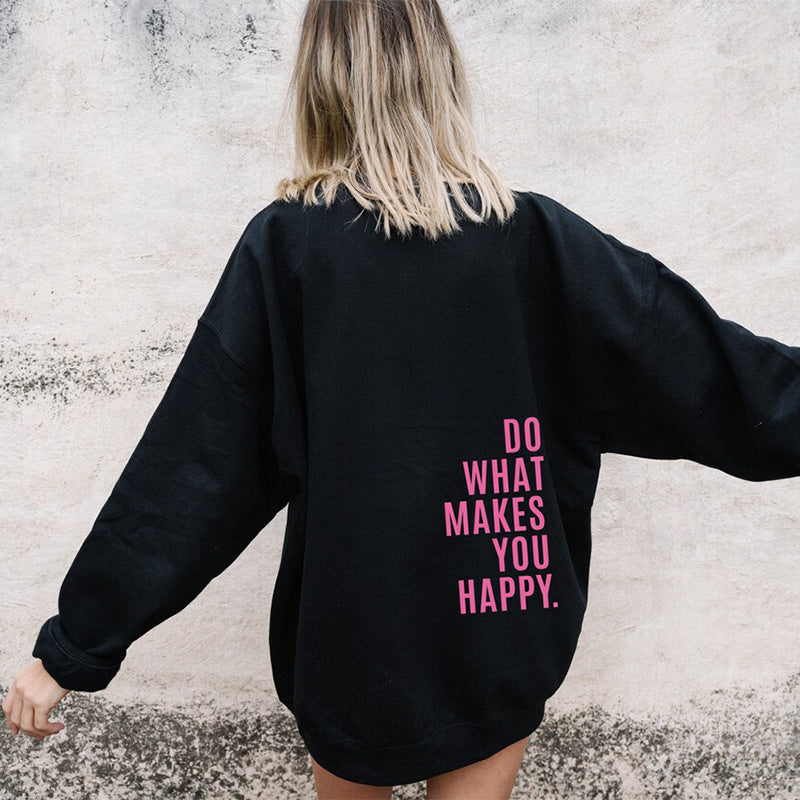 Loose Print Sport Hoodie Sweatshirt - Hooded Clothing