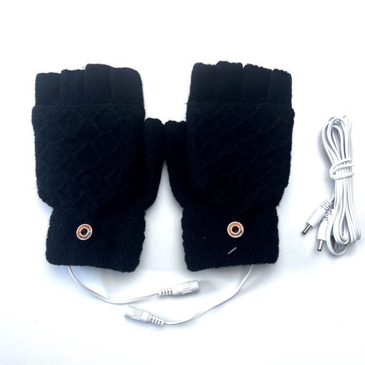 Breathable 5V USB Heated Gloves - Winter Heated Gloves Knitted Heating Gloves Knitting Battery Powered Sports Outdoor Hunting