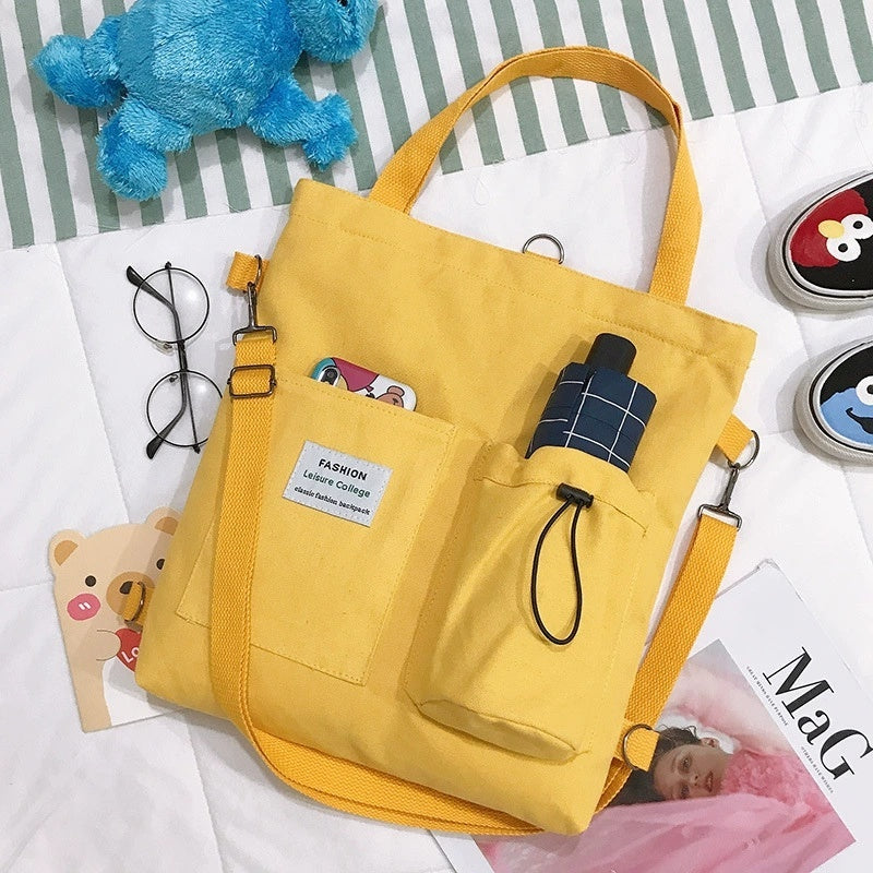 Students Handbag With Pockets - Preppy Buckpack Shoulder Bag For Women