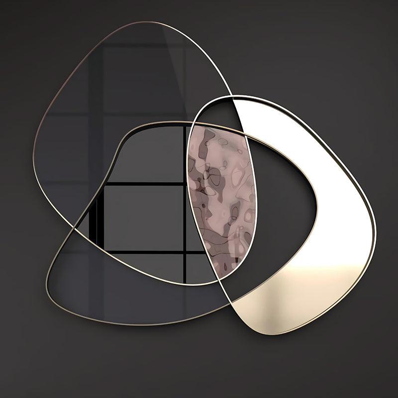 Modern Abstract 3D Metal Effect Canvas Art - Frameless Contemporary Wall Decor - JumoShop