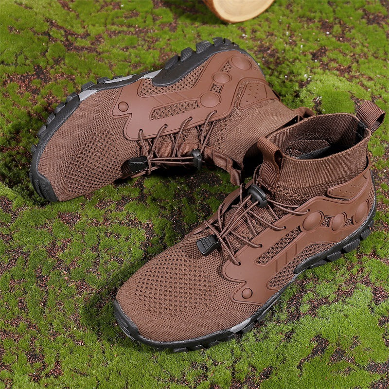 Outdoor Large Sized Hiking Shoes - Men's Lightweight High-top