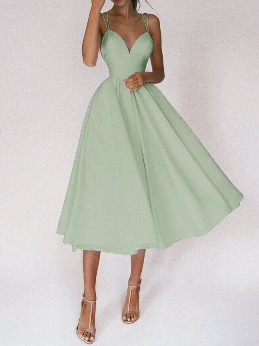 Sexy V-neck Suspender Dress - Summer Fashion A-Line Long Dresses For Women