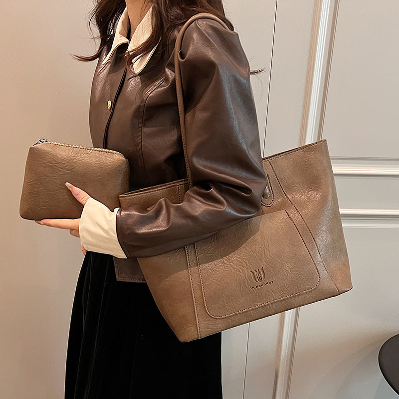 Casual Retro Shoulder Bag - Commuter Tote