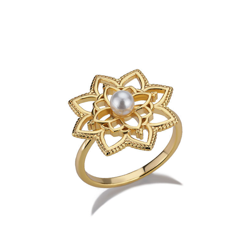 Women's Stainless Steel Rings - Vintage Golden Rings