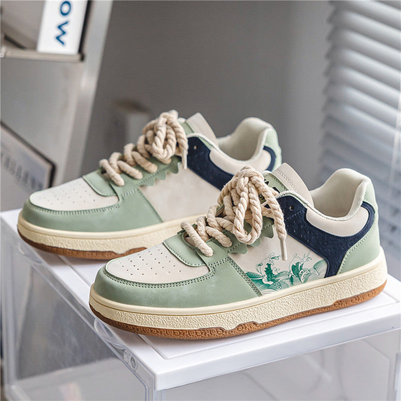 Lace-up Casual Shoes - Men Soft Thick Sole
