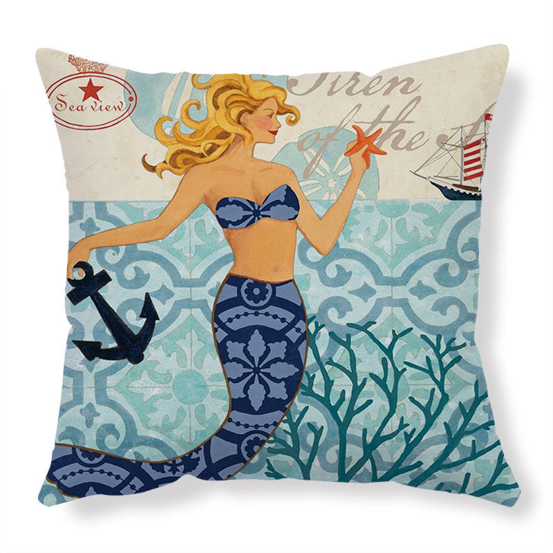 Cushion Covers Sea Turtle Printed Throw Pillow Cases - For Home Decor Sofa Chair Seat