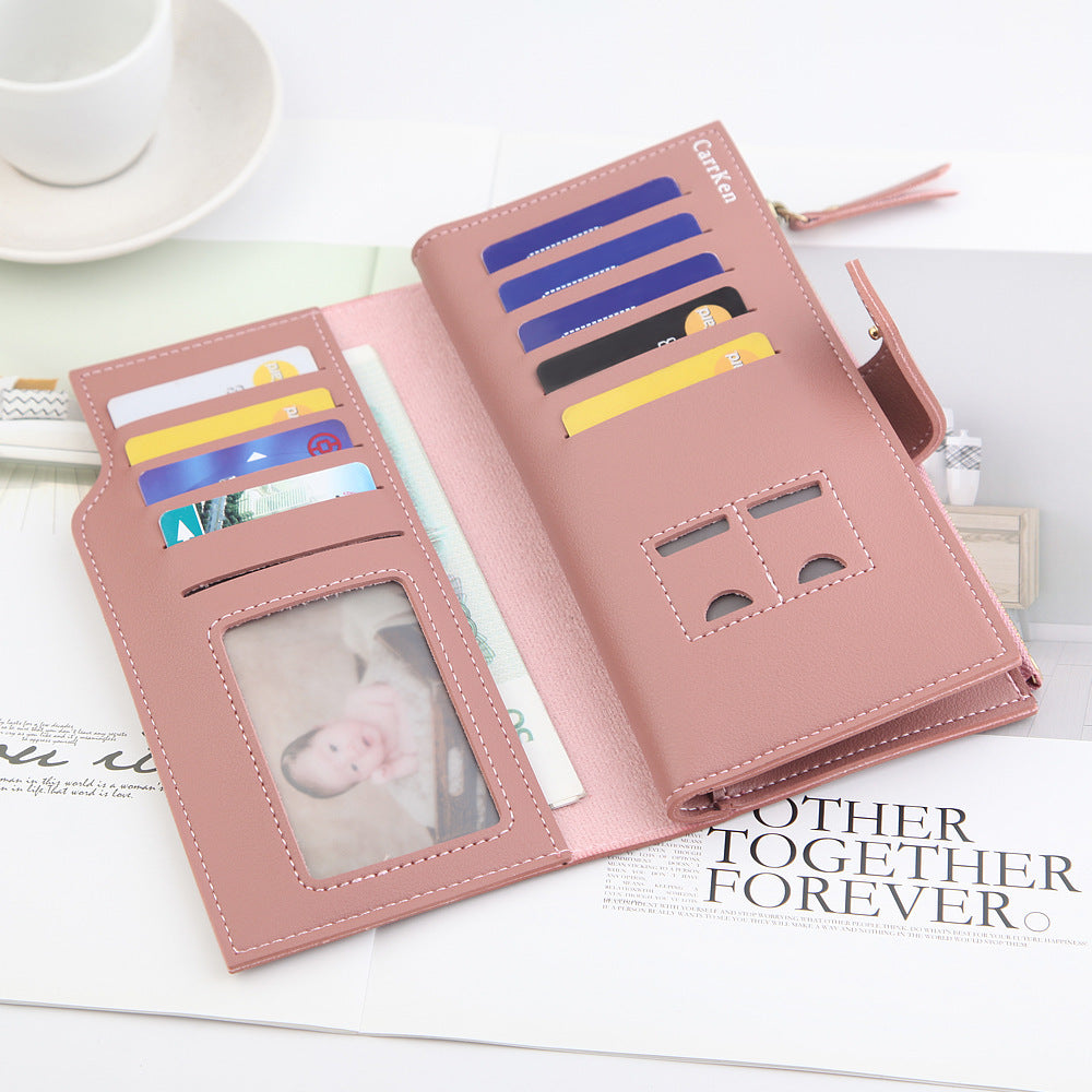 Women's Wallet - Long Wallet, Women Zipper Card