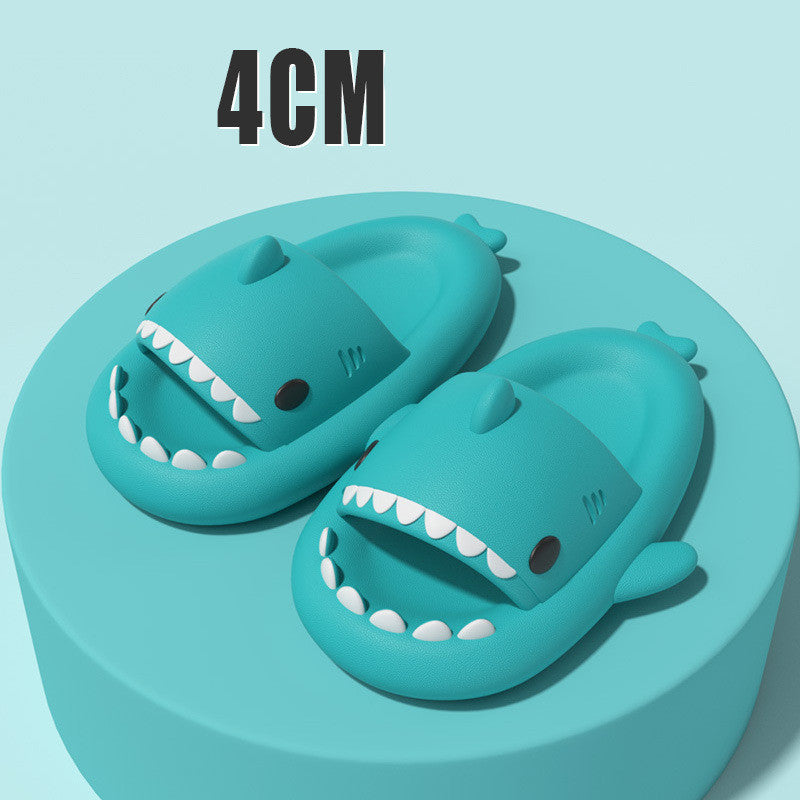 Adult's Slippers Indoor - Outdoor Funny Shark Cartoon