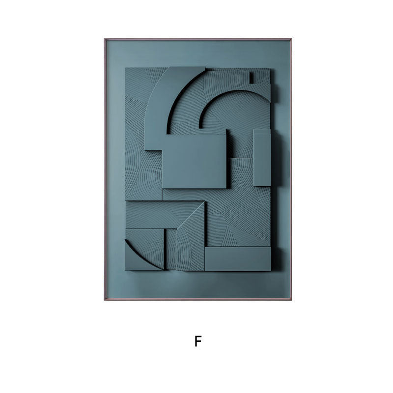 Three-dimensional Abstract Silent Style Geometric Morandi Hanging Painting - JumoShop