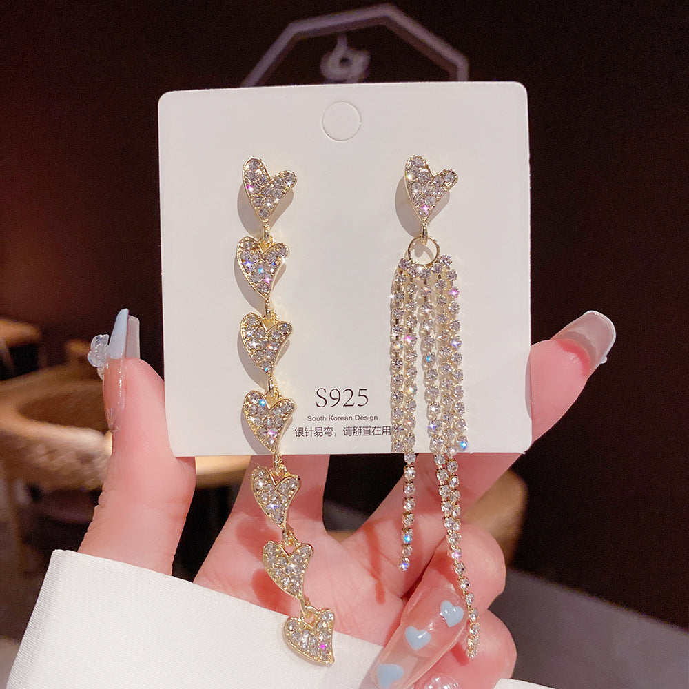 Sterling Silver Needle Light Luxury Pearl Earrings - Graceful Personality