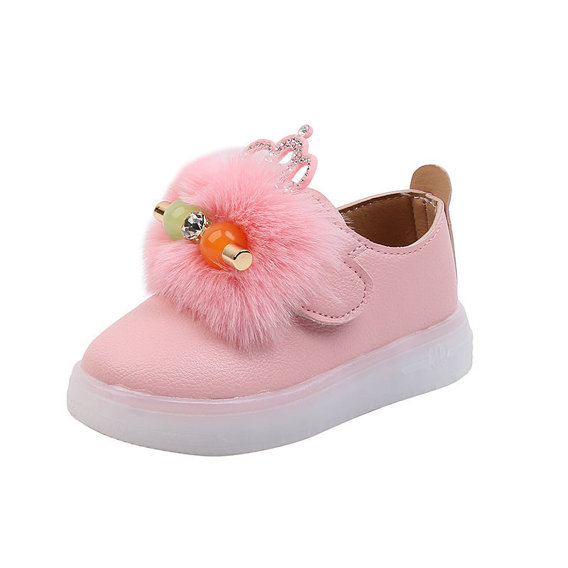 Flashing Light Kids Board Shoes Soft Sole