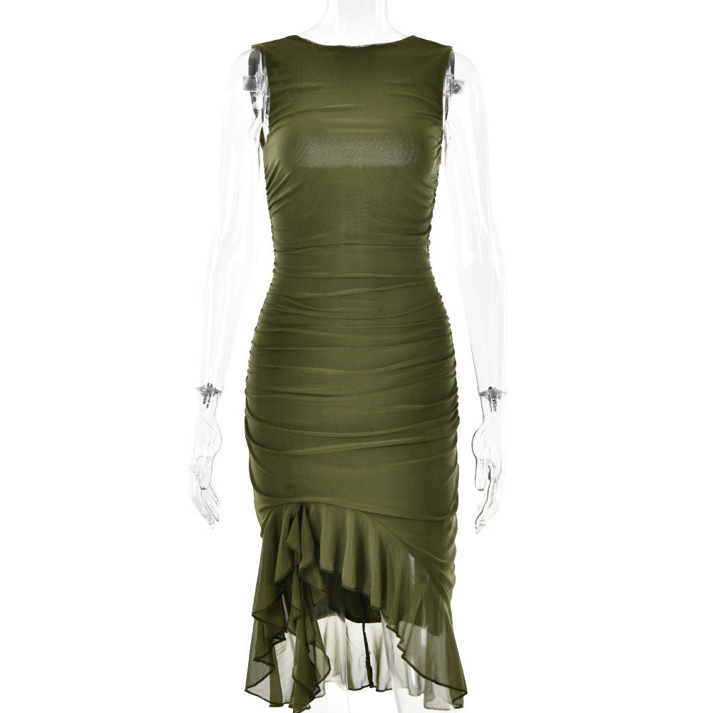 Summer Slim Skinny Sleeveless Dress - Fashion Party Club Dresses