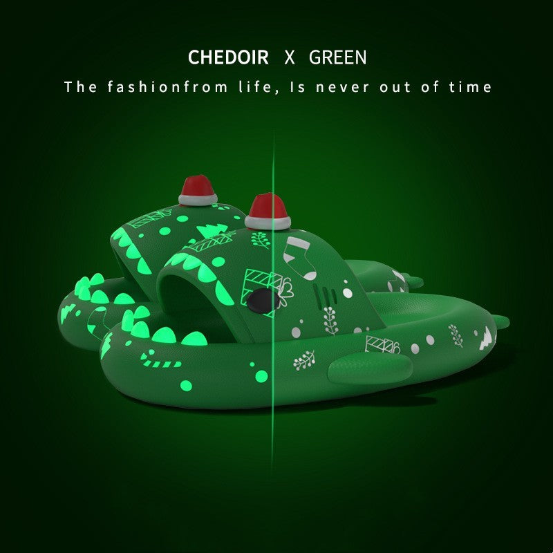 Halloween And Christmas Shoes - Non-slip Bathroom Slippers