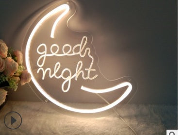 Room Decoration Night Light - LED Neon Lights, Acrylic Back Panel,