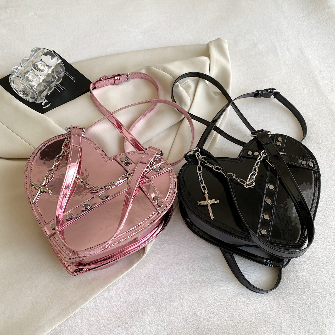 Chain Heart-shaped Bags - Large Capacity Love Shoulder Bag For Women Valentine's Day