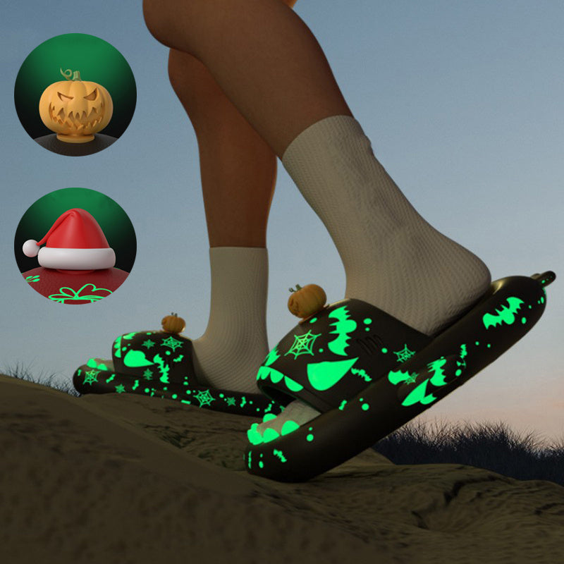 Halloween And Christmas Shoes - Non-slip Bathroom Slippers