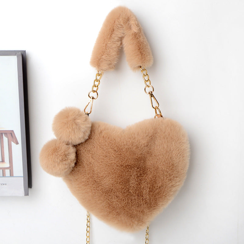 Love Bags - Soft Plush Handbags for Women, Valentine's Day Party Bag