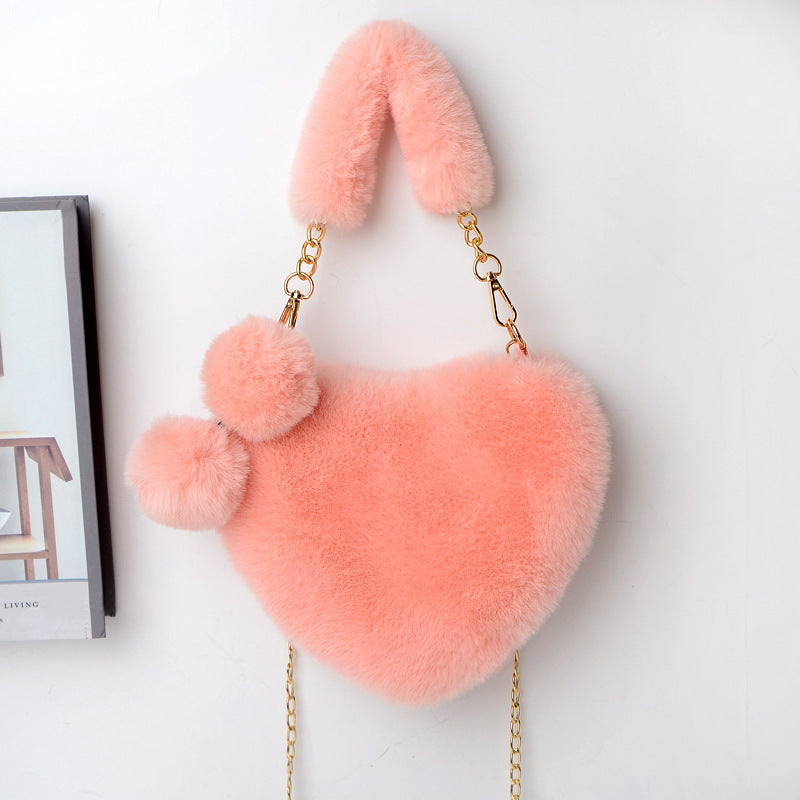 Love Bags - Soft Plush Handbags for Women, Valentine's Day Party Bag