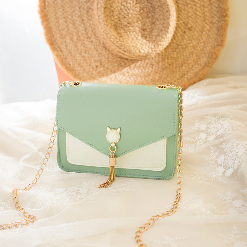Small Messenger Bag - New Sweet And Cute Cat Tassel Decoration Chain