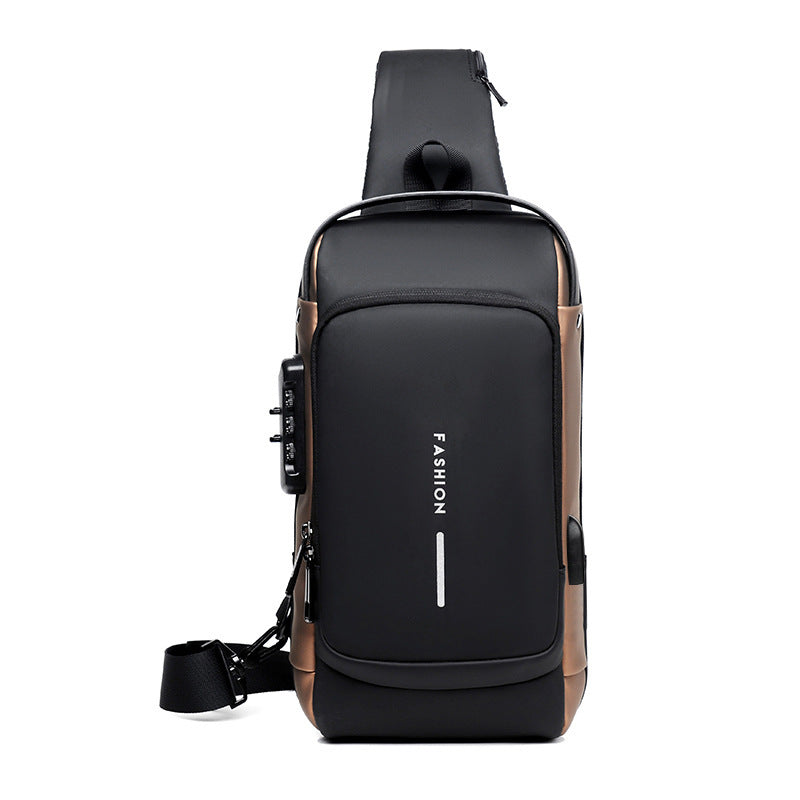 Anti-theft Large Capacity Diagonal Chest Bag - Rechargeable Password