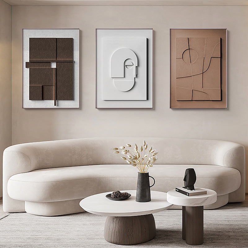 Three-dimensional Abstract Silent Style Geometric Morandi Hanging Painting - JumoShop