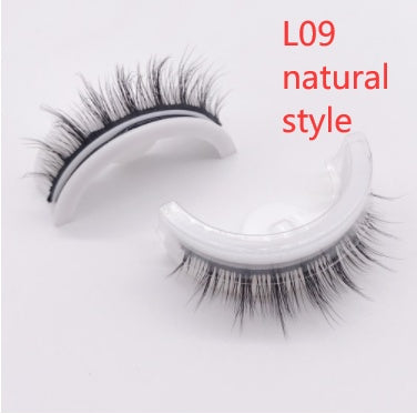Reusable 3D Mink Lashes - Natural False Eyelashes Self Adhesive Glue Free Makeup Eyelash