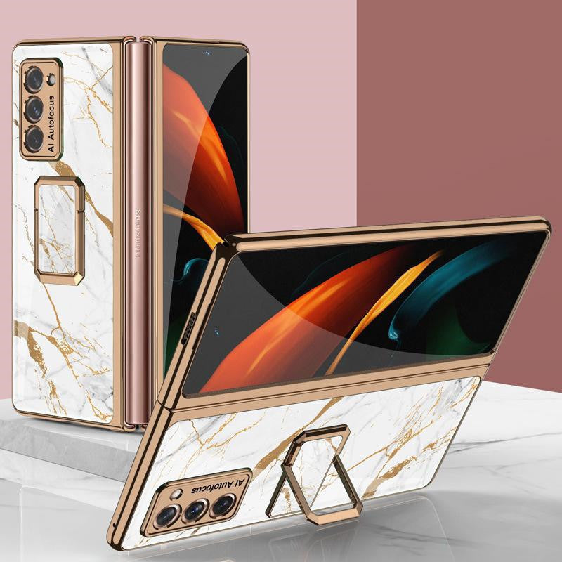 Folding Vertical Clock Phone Case -Full Inclusive Personality Male