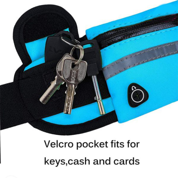 Fitness Waist Bag With Pocket  - Slim Running Jogging Belt Fanny Pack Bag For Hiking Cycling Workout Sports Gym
