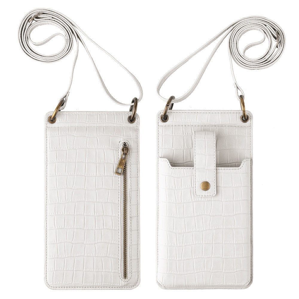 Multi-function Crossbody Bags For Mobile Phone - Crocodile-pattern Wallet Card Holder