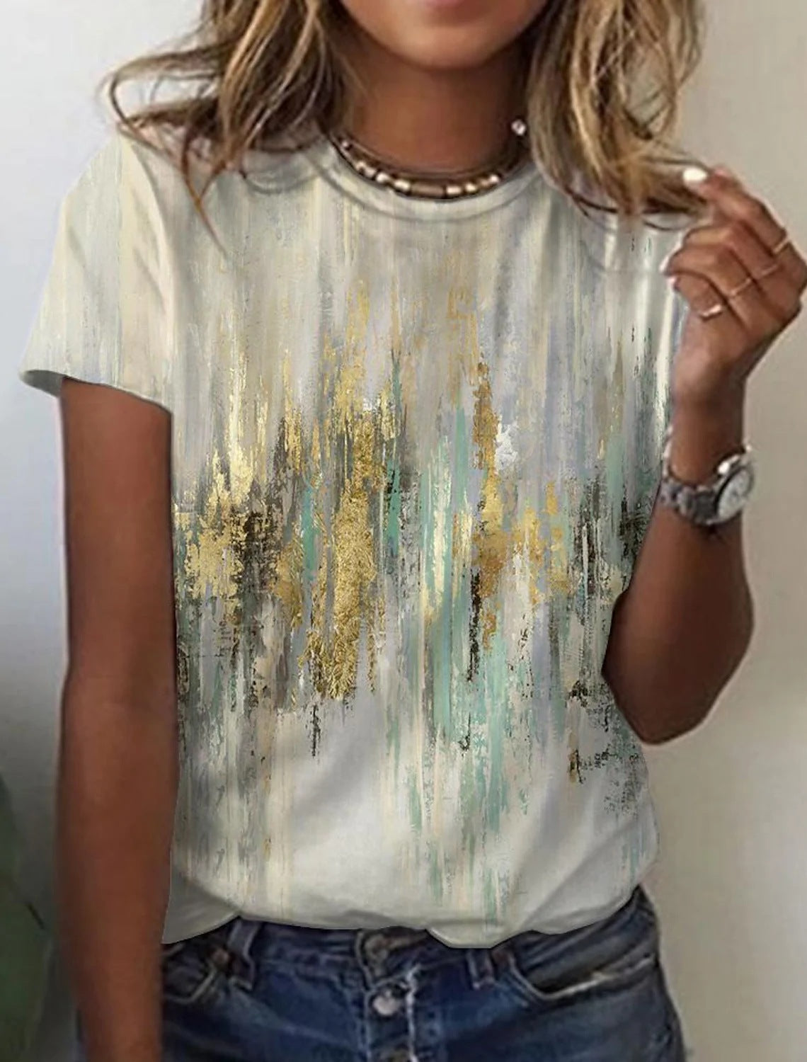 Retro Print Short Sleeves