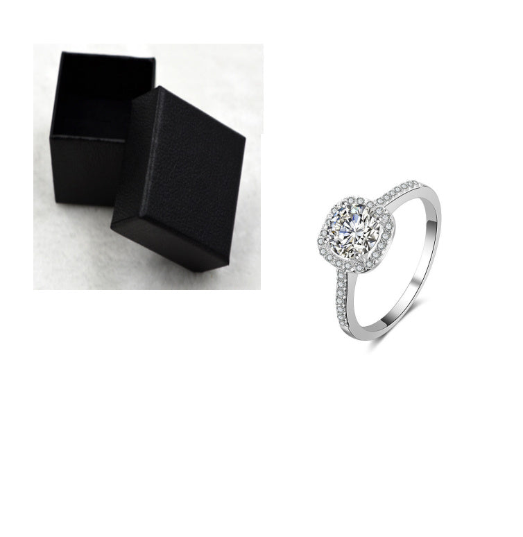 Luxury Square Bague Ring Engagement