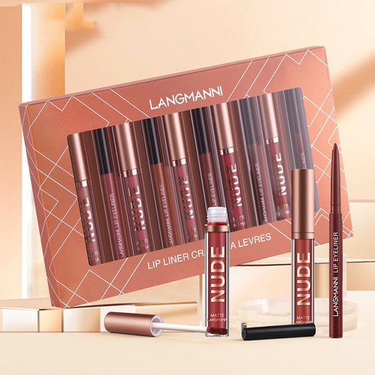 Lip Liner And Lipstick Set - Makeup 12 Pcs Set 6 Matte Lipstick 6 Lip Liner Pens Waterproof Long Lasting Matte Lipstick Beauty Cosmetics Makeup Gift For Girls Lipstick Set