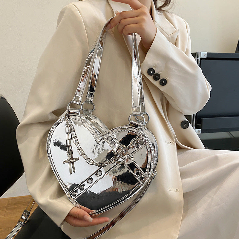Chain Heart-shaped Bags - Large Capacity Love Shoulder Bag For Women Valentine's Day