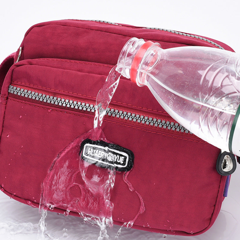 Messenger Bag - Small Square Simple And Versatile Nylon Multi Compartment Bag