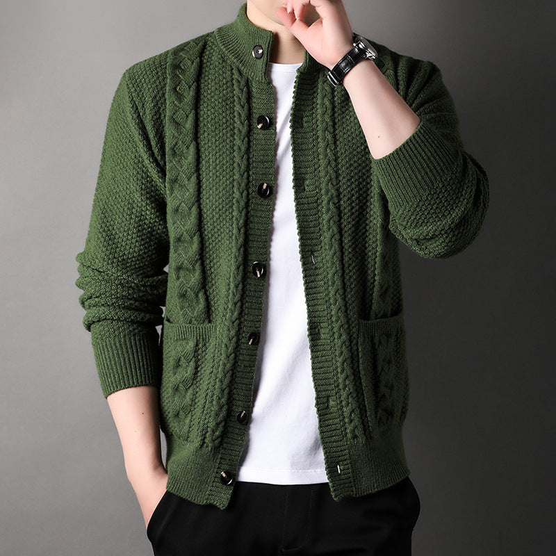 Single-breasted Sweater With Pockets for Men
