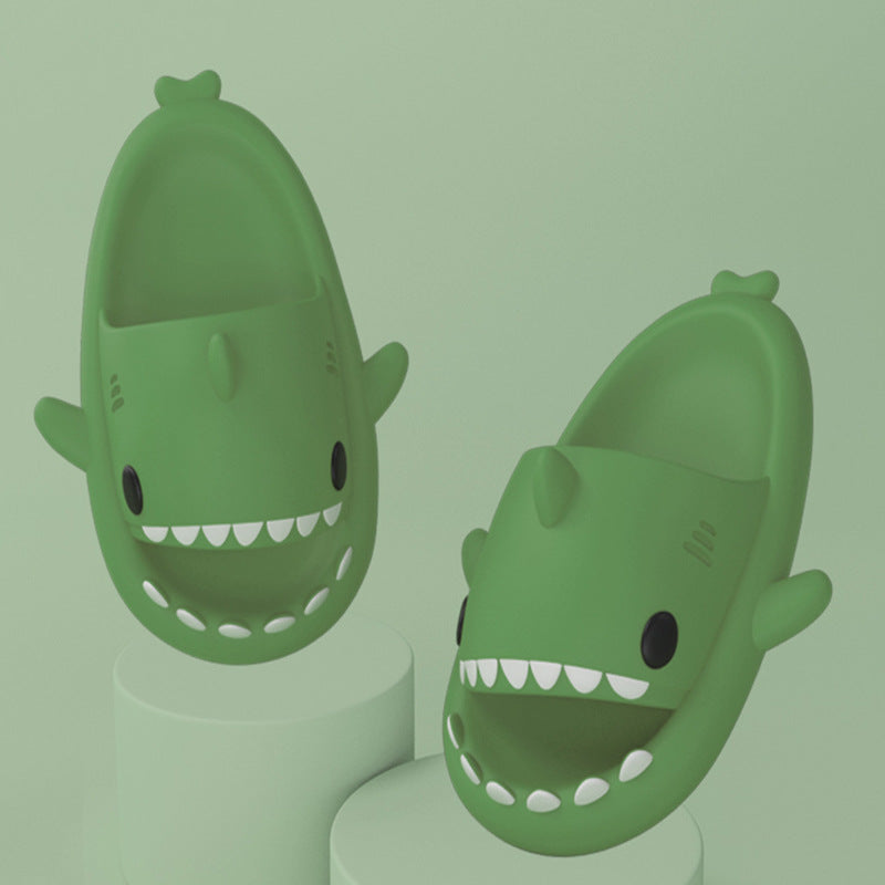 Adult's Slippers Indoor - Outdoor Funny Shark Cartoon
