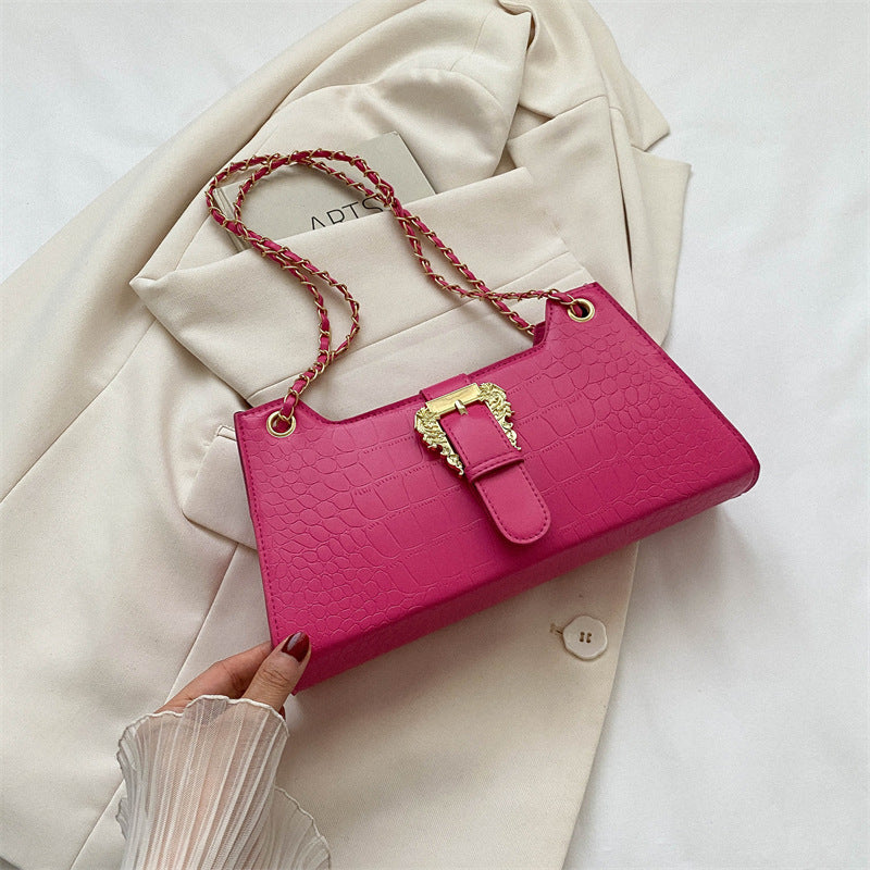 Women's Fashion: Simple Chain Fashion Bag - Shoulder Bag Casual Trend Crossbody Small Square Bag