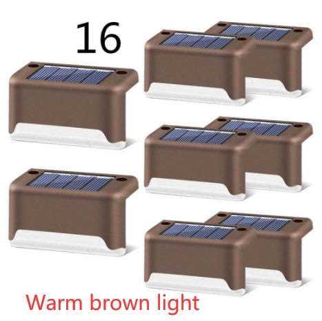 New Upgrade Waterproof LED Solar Fence Lamp - Solar Deck Lights Solar Step Light Outdoor For Patio Stairs Garden Pathway Step Yard