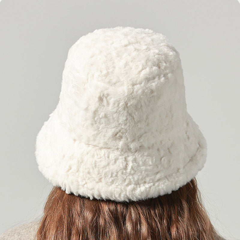 Lambswool Fisherman Winter Hat - Warm Fashionable Solid Color Hats For Women