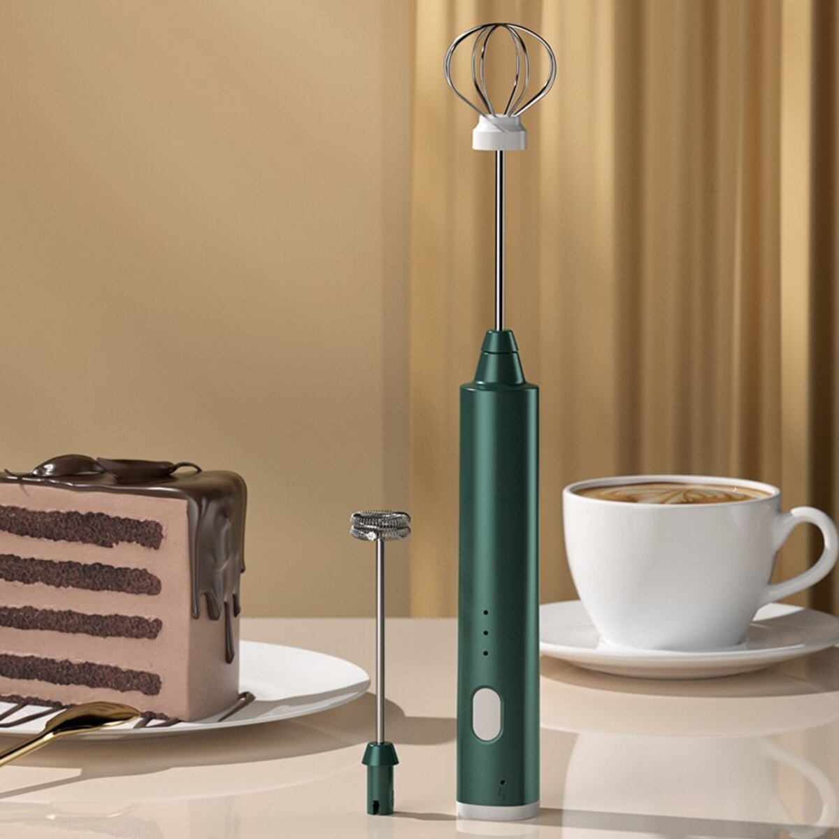 USB Rechargeable Handheld Egg Beater - 3 Speeds Electric Milk Frother Foam Maker Mixer Coffee Drink Frothing Wand Foamer