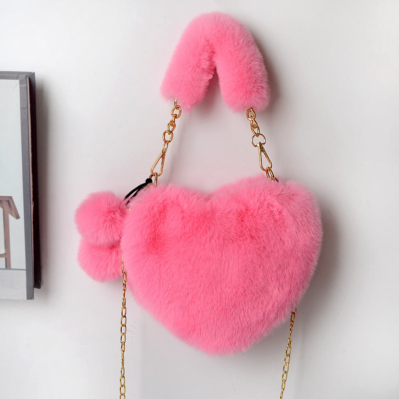 Love Bags - Soft Plush Handbags for Women, Valentine's Day Party Bag