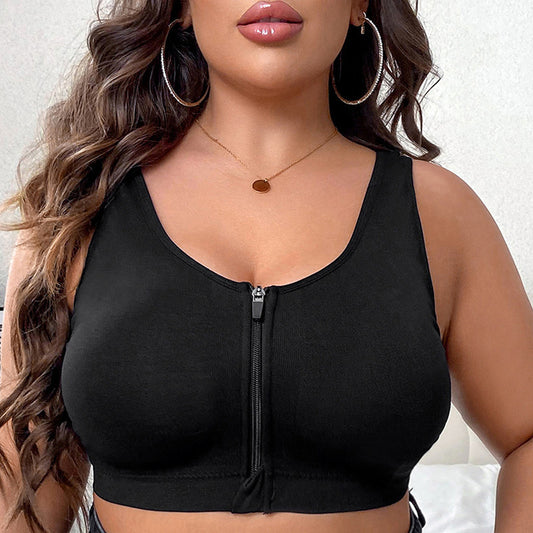 Front Zipper Sports Bra - Shockproof High Strength Beauty Back