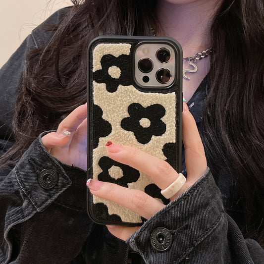 Autumn And Winter Mobile Phone Cases - Plush Flowers Are Suitable For Ladies