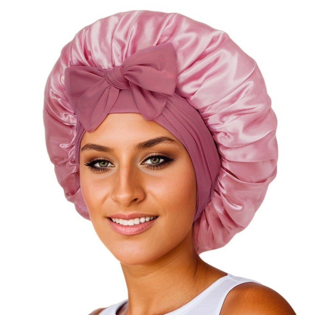 New Silk Bonnet - Women Satin Bonnet Hair Bonnet Night Sleep Cap Scarf Wrap For Curly Hair With Tie Band For Curly Hair