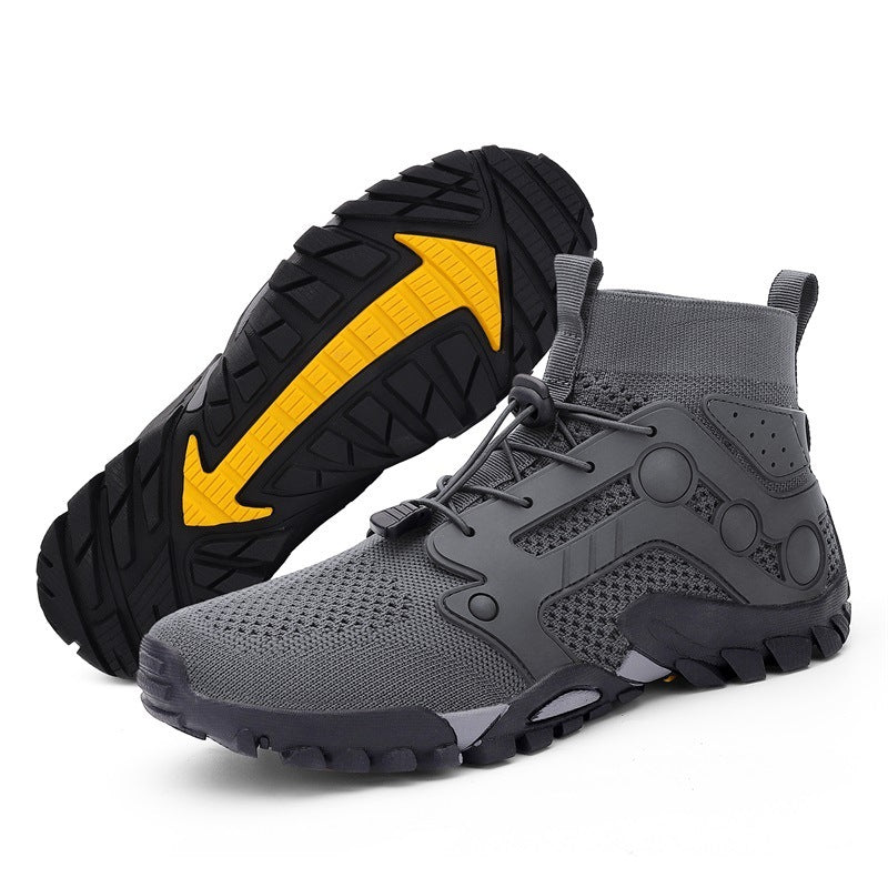 Outdoor Large Sized Hiking Shoes - Men's Lightweight High-top
