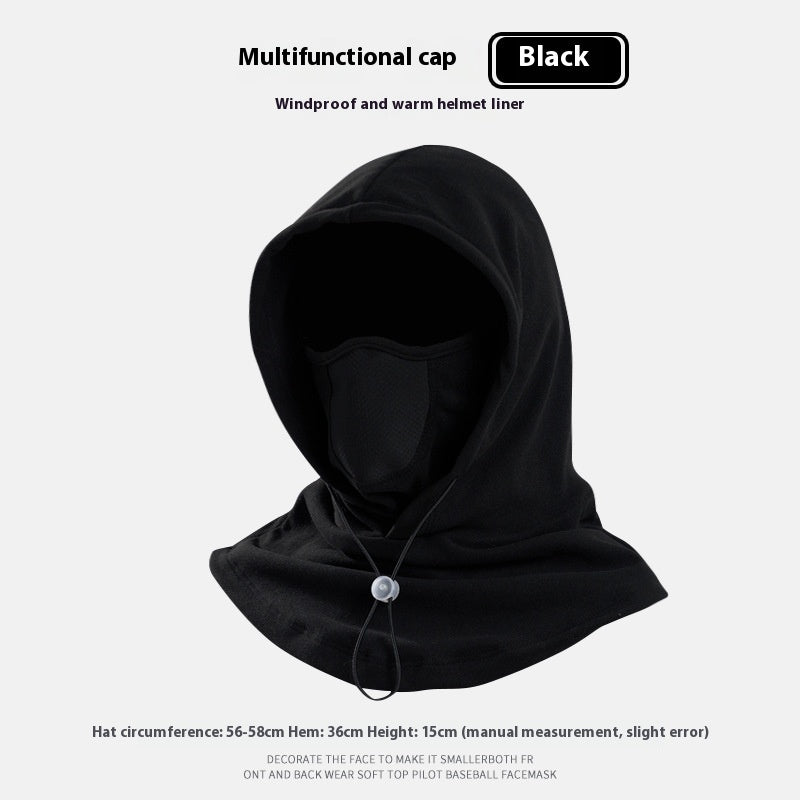 Winter Thermal Fleece Scarf - Ski Face Mask Neck Warmer Hood Hat Windproof Cold Warm Riding Cap Sports Outdoor