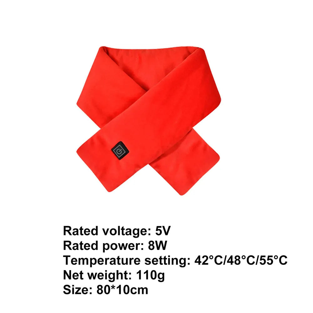 USB Women and Men Heating Scarf - Temperature Adjustable Heating Scarf