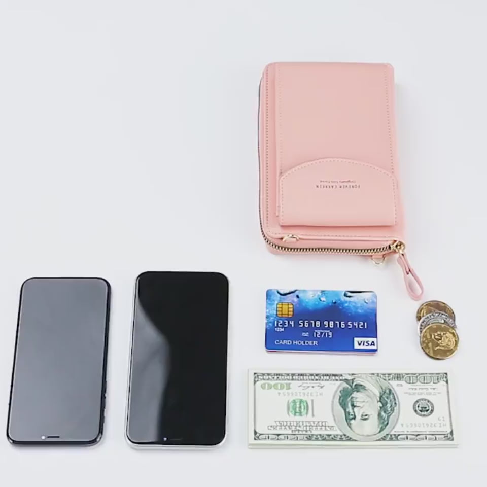 Mobile phone bag zipper women diagonal bag